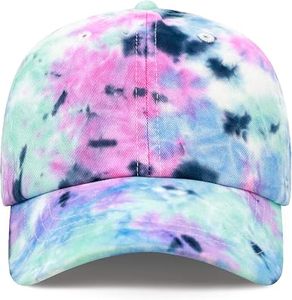 Gorra de Béisbol Ajustable de 6 Paneles con Estampado Tie-Dye, de Algodón, Unisex, Estilo Casual para Primavera/Verano - Product Image 5
