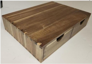 Bandeja de Té de Madera Tallada a Mano, Moderna, con Portautensilios Plegable y Soporte para Servilletas, Decoración para el Hogar y Regalo Empresarial - Product Image 2