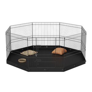 Corral Metálico Plegable de 8 Paneles para Perros con Base Acolchada de 24 Pulgadas de Alto, Jaula para Cachorros con Estacas para el Suelo para Entrenamiento y Ejercicio - Product Image 6