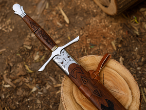 Espada Vikinga de Cobre Damasco Hecha a Mano, Espada Medieval Auténtica, Hoja de Cobre Forjada a Mano, Regalo para Él - Product Image 4