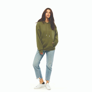 <b>Drop</b> Shoulder Women's Hoodies Sweatshirts With Kangaroo Pocket Style Custom Logo Printing Pullover Hoodie Ladies - Product Image 1