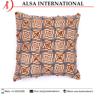 Housse de coussin 100% coton avec un design unique, motif brodé imprimé personnalisé pour la maison ou l'hôtel, approvisionnement direct en gros - Product Image 6