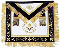 Yüksek Kaliteli Özel Mason Önlüğü İskoç Ritüeli Usta Mason Kıyafeti Püsküllü El Yapımı Mason Önlüğü Satılık