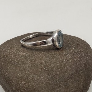 Sky Blue Topaz <b>Ring</b> Oval <b>925</b> Sterling <b>Silver</b> December Birthstone Jewelry Elegant Gift For Women Handmade Design - Product Image 4