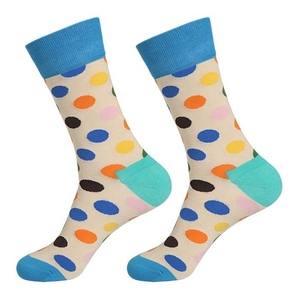 Men's Striped Crew <b>Socks</b> Breathable Knitted Spandex Digital Print Daily Wear Autumn Season Thin Regular Style - Product Image 3