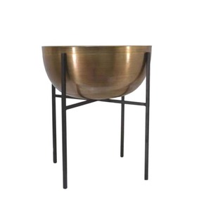 Pot de fleurs moderne en fer avec support pour plantes d'intérieur/extérieur, léger et durable, décoration de jardin au design minimaliste - Product Image 2