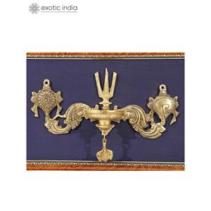 20 \ "รูปปั้นทองเหลืองกรอบไม้สัญลักษณ์ vaishnava โคมไฟจักระ - Product Image 3