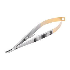 Porte-aiguille Castroviejo manuel en argent, forceps chirurgical dentaire droit, instrument orthodontique ergonomique en acier inoxydable - Product Image 1