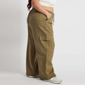 Plus Size style Breathable Best Quality Women Cargo Trousers best Sustainable OEM Service Customizable logo Women Cargo Trouser - Product Image 6