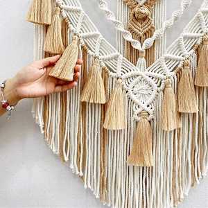 Tapiz Bohemio Hecho a Mano para Colgar en la Pared, Arte Decorativo para el Hogar, para Dormitorio, Sala de Estar, Oficina, Artículo de Regalo Único - Product Image 3