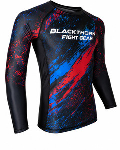 Camiseta Deportiva de Manga Larga para Hombre, Elástica en 4 Direcciones, para MMA y BJJ, OEM, Satinada, Informal, Transpirable, Antibacteriana, UPF50+, de Secado Rápido - Product Image 6
