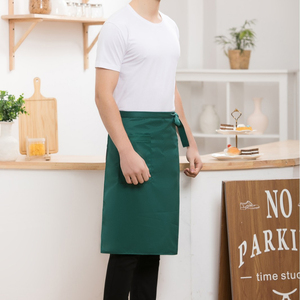 Delantal de cocina de lona de algodón personalizado para chef, restaurante, cocina, con bolsillos duraderos para trabajo y detección de agujas, OEM - Product Image 4