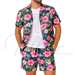 Ensemble de vêtements de plage pour hommes de haute qualité, manches courtes, été, imprimé, t-shirt et short, ensembles assortis - Product Image 5