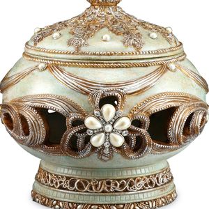 Scatola Portagioie Decorativa in Poliresina con Design Vintage a Rosa, Altezza 28,5 cm, Elegante Soluzione di Archiviazione per i Tuoi Tesori - Product Image 5