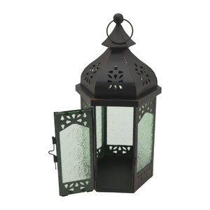 Moroccan Style <b>Brass</b> Candle <b>Lantern</b> With Geometric Cutouts Portable Home Decoration Candle Holder Handmade - Product Image 5