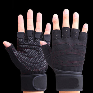 <b>Half</b> Finger Gym Fitness Gloves Breathable Non <b>Slip</b> Adjustable Wrist Strap Unisex Workout Gear - Product Image 3