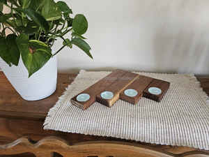 Modern Resin and Wood Fusion <b>Tea</b> Light Holder Designed for Eco-Friendly Sustainable Living and Stylish Home Interior Decoration - Product Image 3