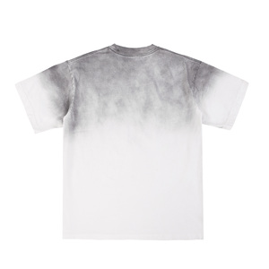 Camiseta de manga corta con efecto tie-dye para hombre, cuello redondo, corte regular, algodón, estilo casual y camisetas personalizadas. - Product Image 2