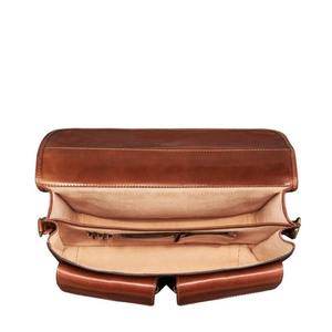 Maletín Mensajero para Portátil de Cuero Genuino Hecho a Mano para Negocios y Oficina, Bolsa de Cuero Marrón Premium, Logotipo Personalizado, Venta al Por Mayor - Product Image 2