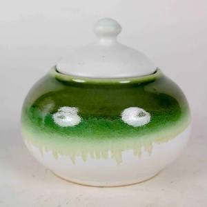 Service à thé en céramique fait main avec théière, tasses, sucrier et crémier, en grès émaillé vert, pour les amateurs de thé et les amateurs d'élégance - Product Image 2