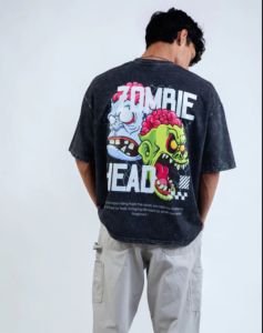 เสื้อยืดสตรีทแวร์พิมพ์ลาย DTF เสื้อยืดสตรีทแวร์พิมพ์ลาย DTF ผ้าหนา 300 GSM สำหรับแฟชั่นฤดูหนาว เสื้อยืดผู้ชาย - Product Image 1