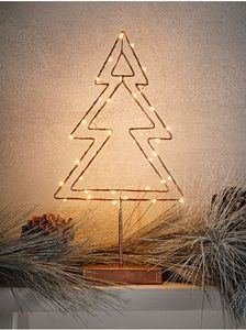 Elegant design Metal Christmas tree with <b>lights</b> tabletop Christmas decor <b>led</b> lit <b>wire</b> tree modern holiday centerpiece - Product Image 3