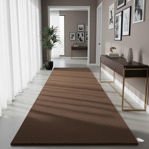 hand tufted high profile and high quality brown color plain Pattern Handmade <b>Carpet</b> for Living Room Bedroom and Hotel - Product Image 4