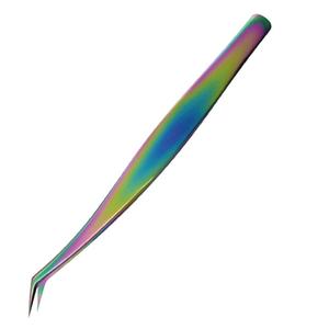 Pinzas de Acero Inoxidable Premium con Punta de Fibra para Mega Volumen, Alta Precisión, Antimagnéticas, Tecnología de Rejilla Antideslizante para Fácil Recogida de Pestañas - Product Image 6