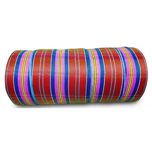 Rollo de Tela Tejida de Nailon Recubierto de PVC Reciclado, Ecológico, con Múltiples Rayas, Textil Duradero de Peso Medio para Bolsas de Compra - Product Image 1