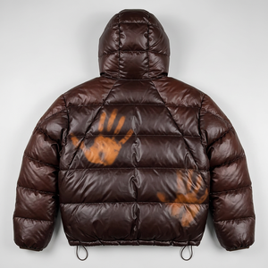 Veste matelassée unisexe personnalisée, chaude et épaisse, en tissu thermoréactif, avec fermeture éclair, style streetwear, à capuche - Product Image 3