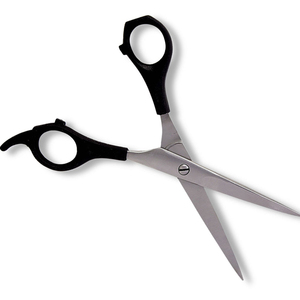 Tijeras de plástico de alta calidad con mango de plástico negro, tijeras de peluquería para hombres y mujeres, reutilizables. - Product Image 4