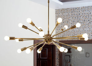 Lustre moderne de luxe en aluminium METAL WAVE à montage au plafond pour la décoration intérieure et semi-intérieure, fabriqué en Inde - Product Image 6