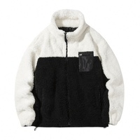 Veste en polaire sherpa à fermeture éclair intégrale, motif personnalisé brodé, design OEM de haute qualité