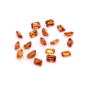 แซฟไฟร์สีส้มธรรมชาติทรงแปดเหลี่ยมขนาด 4x5 มม. แบบไม่ผ่านการปรับแต่ง, พลอยแซฟไฟร์สีเหลืองธรรมชาติทรงเหลี่ยมสำหรับทำเครื่องประดับ - Product Image 4