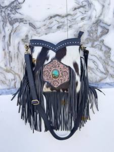 Bolso Bandolera de Cuero con Flecos, Diseño Único 2026, Hecho a Mano, Elegante, de Piel de Vaca, Multiusos para Mujer - Product Image 5