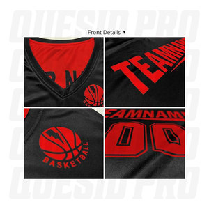 Maillot de basketball d'été respirant personnalisé de haute qualité, service OEM pour votre club, broderie et impression en polyester – Vente chaude - Product Image 5