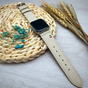 Portefeuilles en cuir italien souple grainé de qualité supérieure, faits à la main, de la marque Castello, doublure en polyester beige, personnalisable, compatible avec Apple Watch - Product Image 5