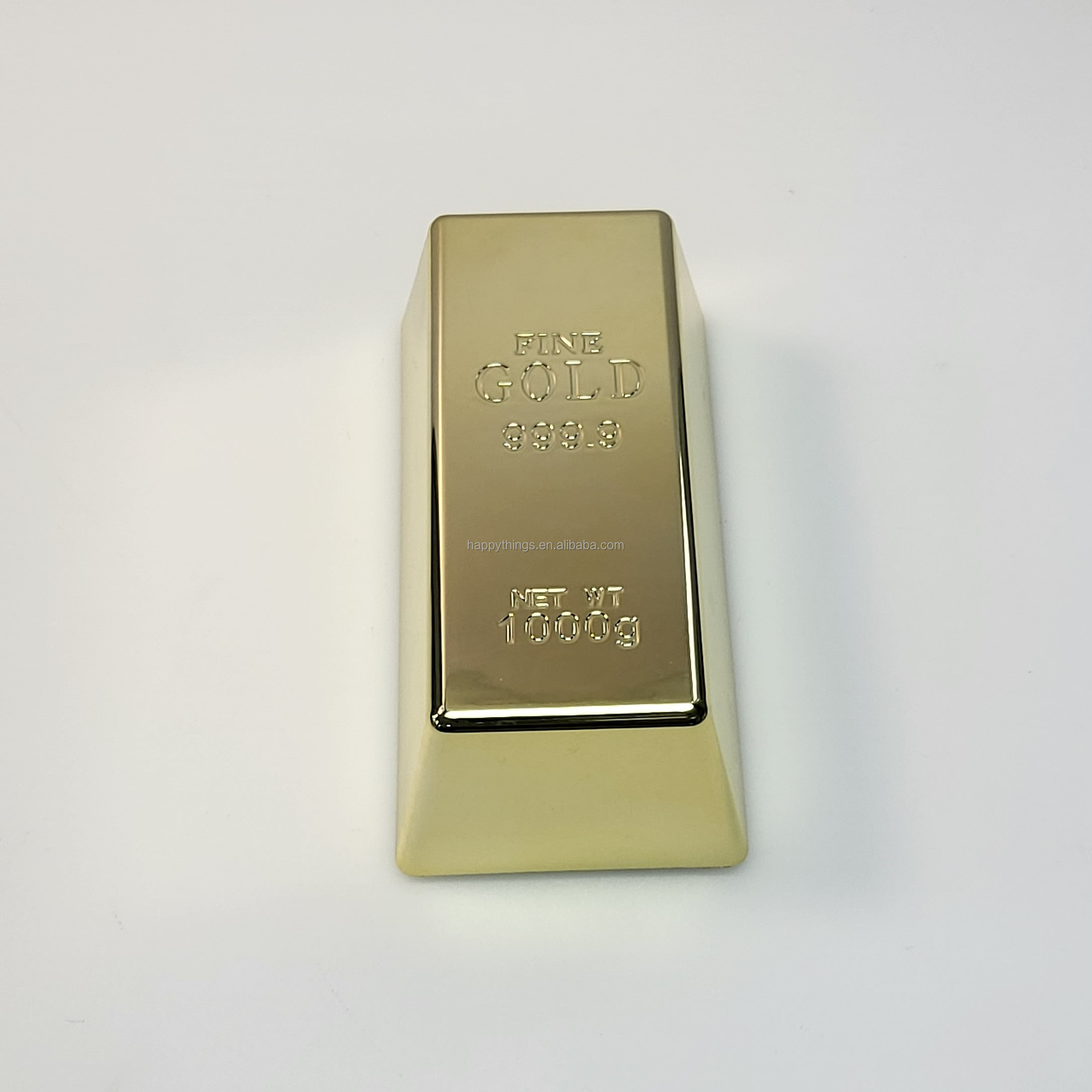 Low MOQ Shining Gold Fake Gold Bullion Gold bars for Home Decoration and Promotion