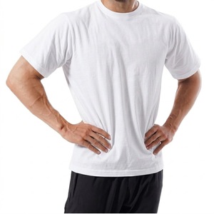 Camiseta de Verano de Manga Corta Azul para Hombre, Diseño de Moda Urbana, Algodón Grueso de 240GSM 280GSM, Talla Grande, Venta al por Mayor - Product Image 6
