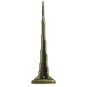 Modelo en Miniatura de la Torre Burj Khalifa de Dubái, Recuerdo Decorativo con Acabado Antiguo para Decoración de Mesa en Hogar u Oficina - Product Image 1