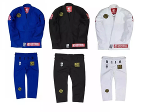 ชุดยิวยิตสู Shoyorol Cut BJJ สีดำ ผ้าฝ้าย 100% ทรงหลวม ไซส์ผู้ใหญ่ รับสกรีนโลโก้ 440-GSM ระบายอากาศได้ดี สำหรับศิลปะการต่อสู้บราซิลเลียนยิวยิตสู - Product Image 2