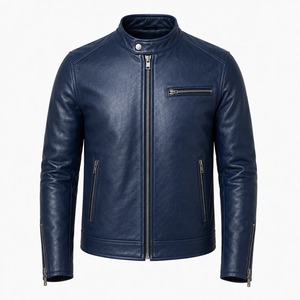 Champ King VESTE EN CUIR PREMIUM DE HAUTE QUALITÉ POUR HOMMES Automne Coupe-Vent Col Montant Très Élégante et Tendance - Product Image 3