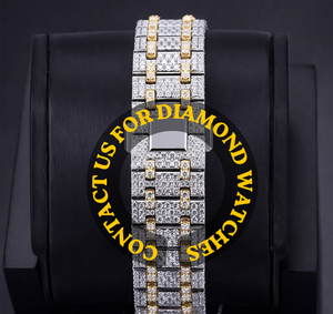 Montre en or blanc avec cadran rond à chiffres arabes, date automatique, caractéristiques classiques, diamant moissanite, design personnalisé, cadeau pour femme - Product Image 4