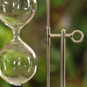 White Marble Base Glass <b>Sand</b> <b>Timer</b> Elegant Hourglass Decor For Office Desk And Modern Home Display Wholesale From India - Product Image 3