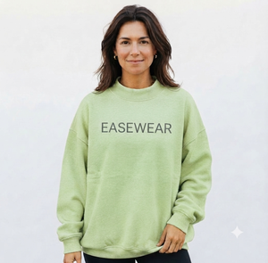 Women's Oversized Mockneck Sweatshirt Soft Cotton Blend <b>Long</b> <b>Sleeve</b> Pullover Cozy Relaxed Fashion Clothing <b>Top</b> - Product Image 1