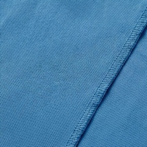 Polo en piqué de coton uni pour homme, manches courtes, coupe classique, tissu respirant, style décontracté, bleu - Product Image 5