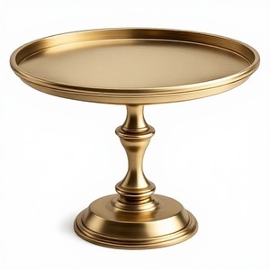 Base para Pastel de Latón Metálico de Primera Calidad con Elegante Acabado Dorado para Exhibiciones de Panadería, Servicio de Postres de Lujo y Arreglos Decorativos de Mesa - Product Image 2