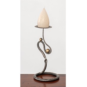 Support à bougie en métal, porte-bougie pour l'éclairage et la décoration de la maison, ensemble élégant avec finition antique, porte-bougie décoratif - Product Image 3