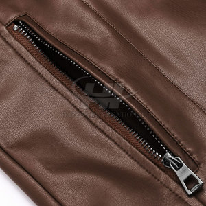 Veste en cuir de vache pour homme Hiver 2026 Grande taille Col montant Écologique Respirante Logo personnalisé Personnalisable Style urbain Fabrication usine - Product Image 3
