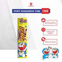 Bonbons durs multicolores avec garniture en forme de boule, tube Doraemon, chocolat au lait Popit, confiserie, meilleur prix d'usine